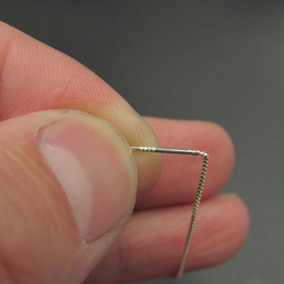 Sterling Silver Long Chain Crystal Earrings - Picture 4 of 6